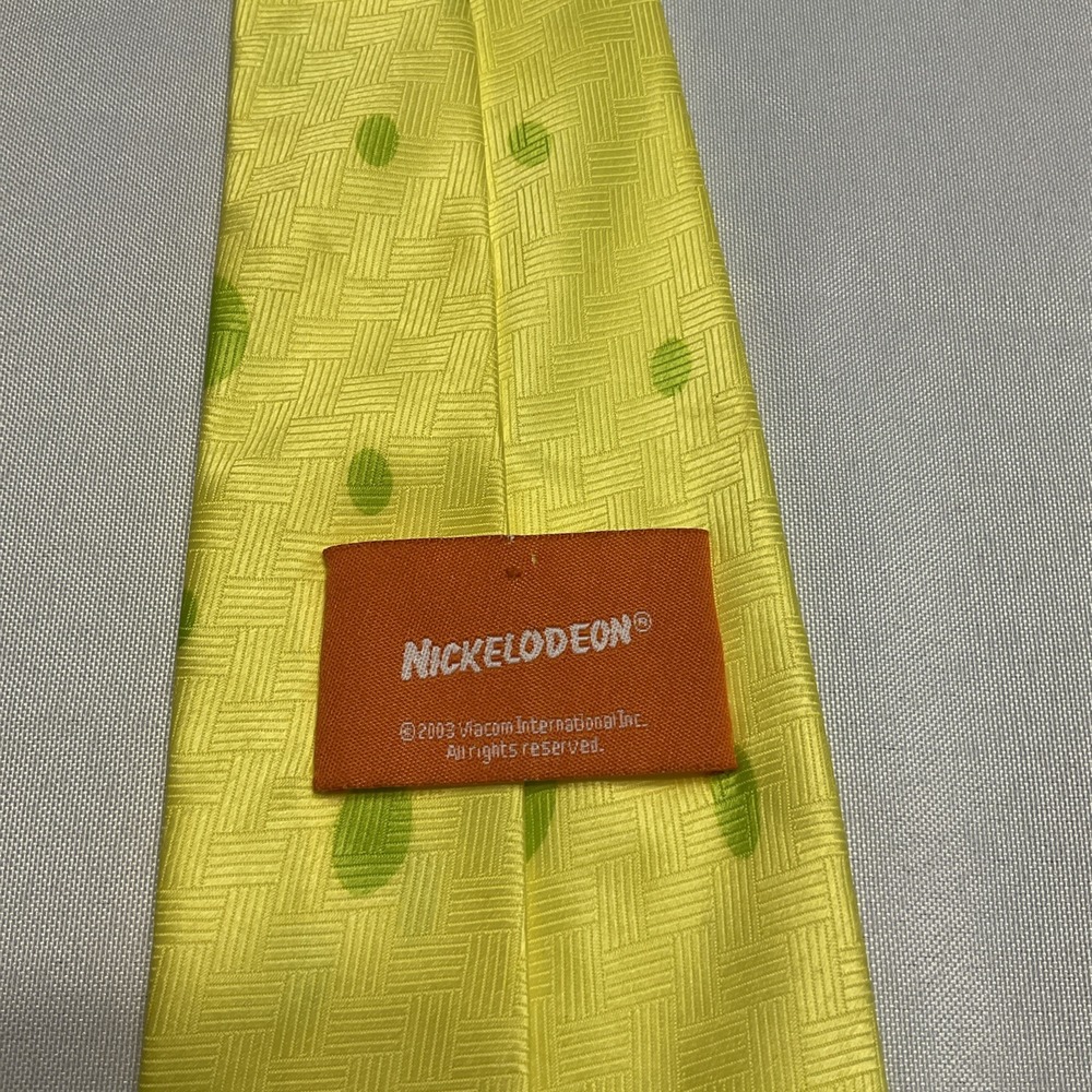 Nickelodeon SpongeBob Neck Tie‎ Vintage 2002 Cartoon Funny Viacom Yellow - Picture 5 of 7